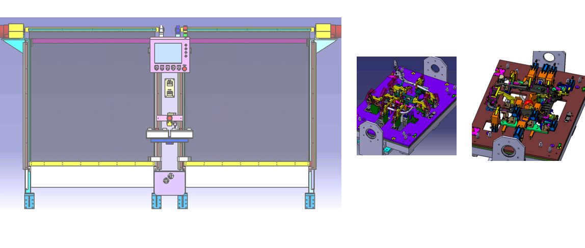 座椅夹具工作站三维设计图
